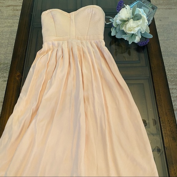 Parker Black Blush Pink Silk Gown - Picture 7 of 15